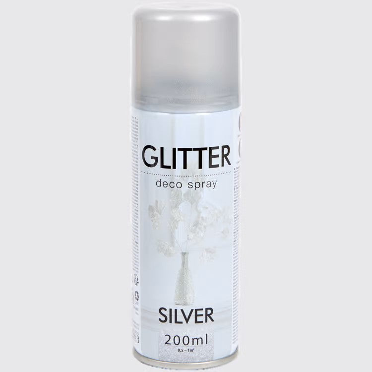 Glitzersprühfarbe Silber